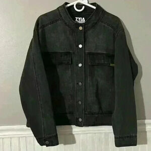 Zyia Black Crossroads Denim jacket - Size XL Item #2649